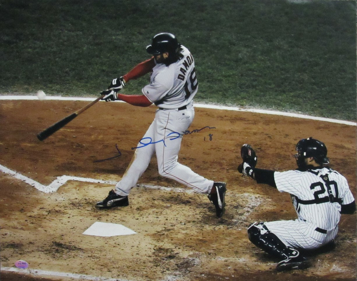 Johnny Damon Autographed 16x20 Photo Boston Red Sox SGC 192109