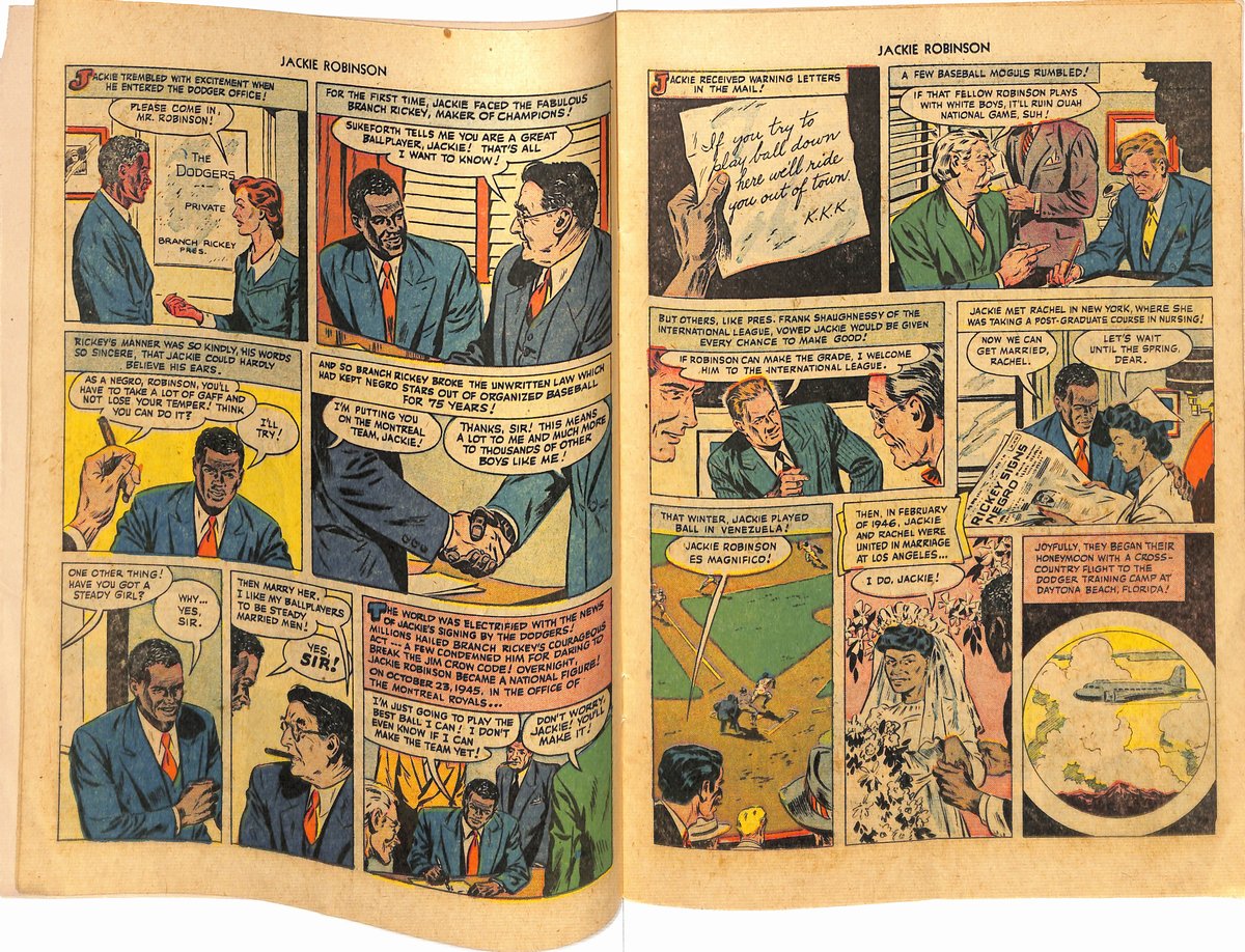 Jackie Robinson HOF Brooklyn Dodgers 1949 Rookie Comic Book Fawcett #1 180794