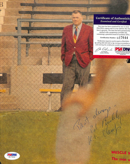 Ed Bradley Kansas City Chiefs Signed/Autographed Magazine Cut PSA/DNA 189491
