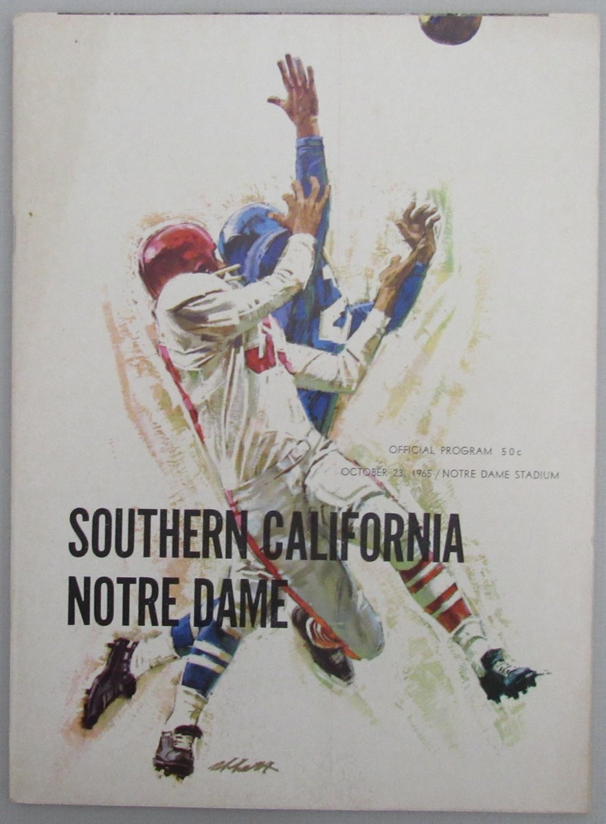 October 23, 1965 Southern Cal vs. Notre Dame College Football Program 192263