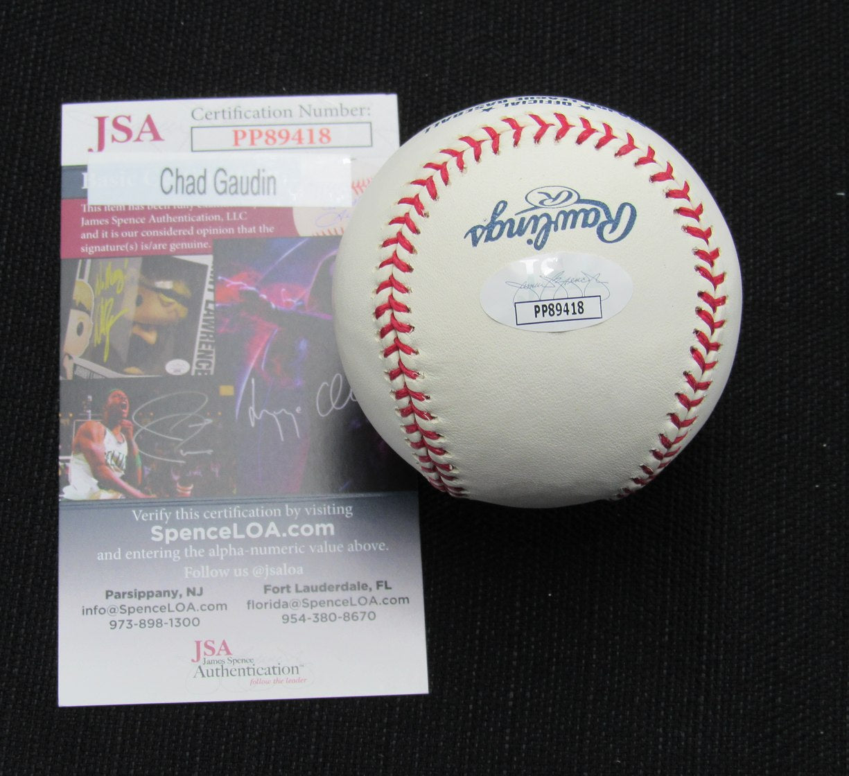 Chad Gaudin Signed/Auto Yankees 100th OML Baseball JSA Inscr 186627