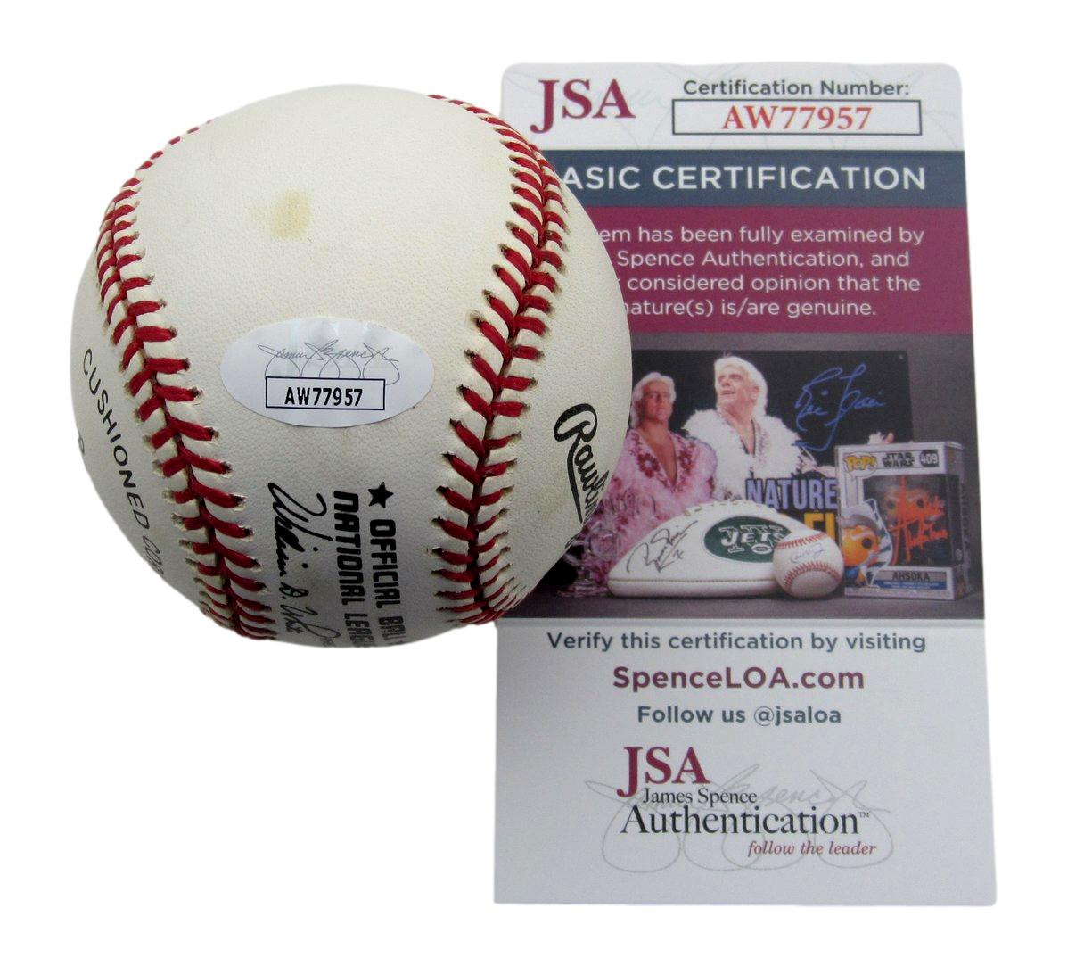 Robin Roberts HOF Signed/Auto ONL Baseball Philadelphia Phillies JSA 191256