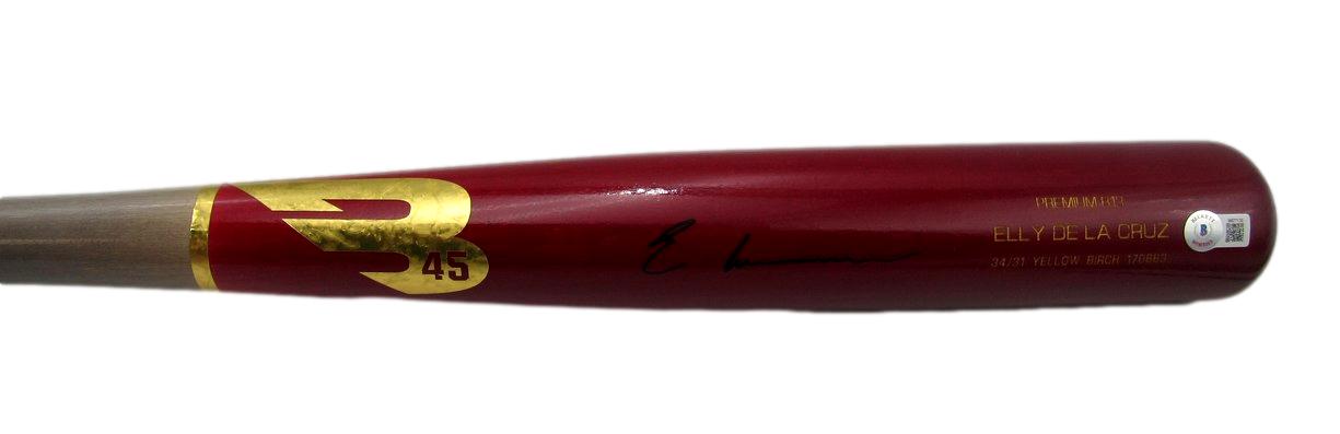 Elly De La Cruz Signed Player Model Baseball Bat Cincinnati Reds Beckett 190494