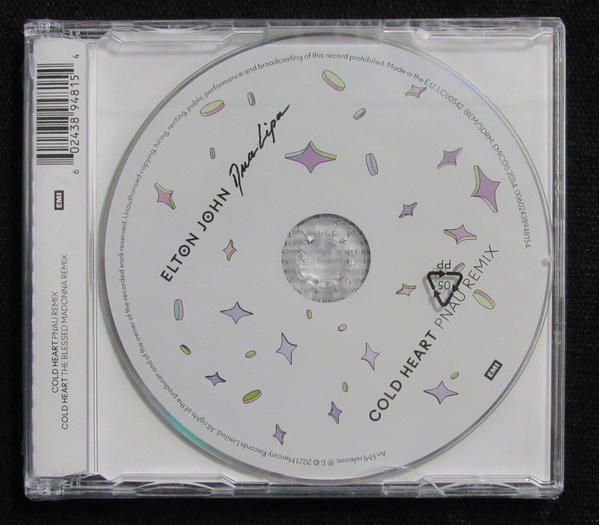 ELTON JOHN Autographed Elton & Dua "Cold Heart Pnau Remix" CD Insert - JSA LOA