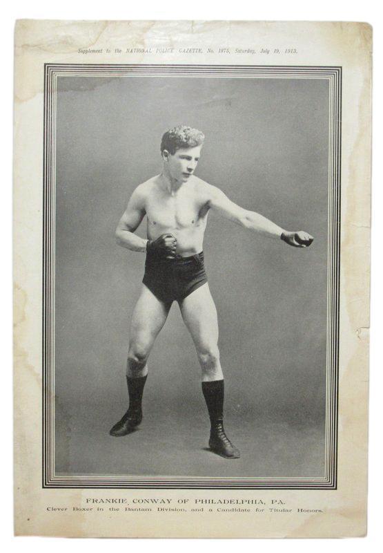 1913 National Police Gazette Magazine Frankie Conway 11x15 Supplement Poster