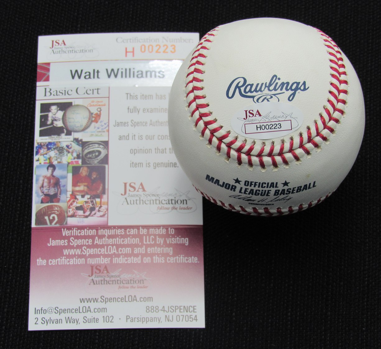 Walt Williams Signed/Auto Yankees 100th OML Baseball JSA Inscr 186902
