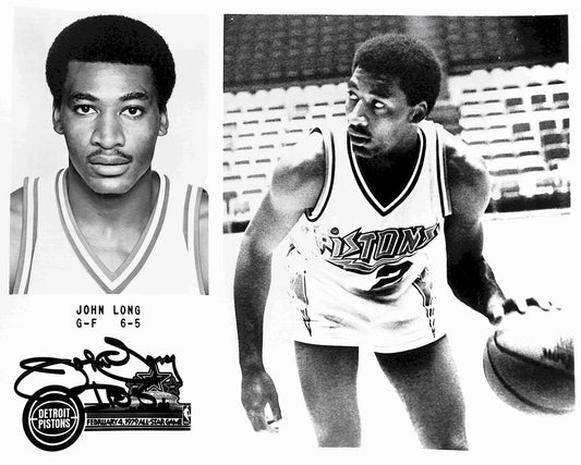 John Long Detroit Pistons Vintage Team Issued Signed/Auto 8x10 Photo 189135