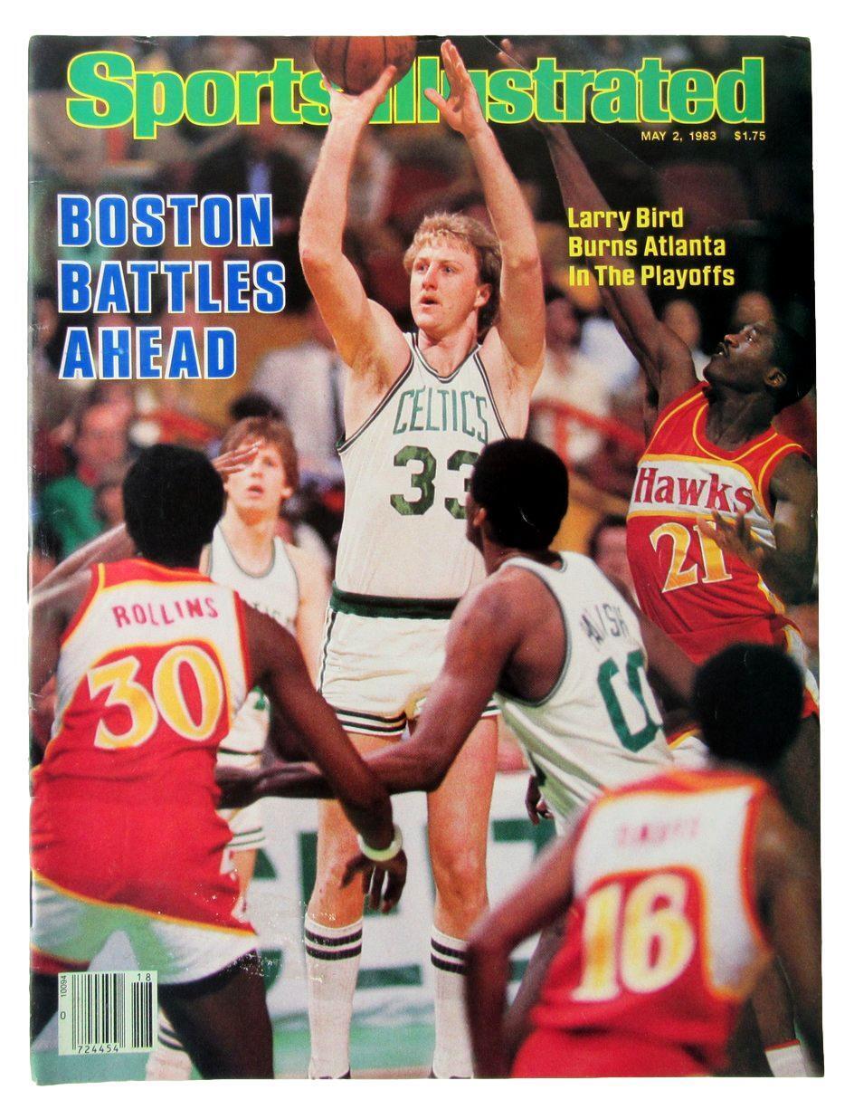 Larry Bird Boston Celtics 5/2/83 Sports Illustrated Label Removed 161034