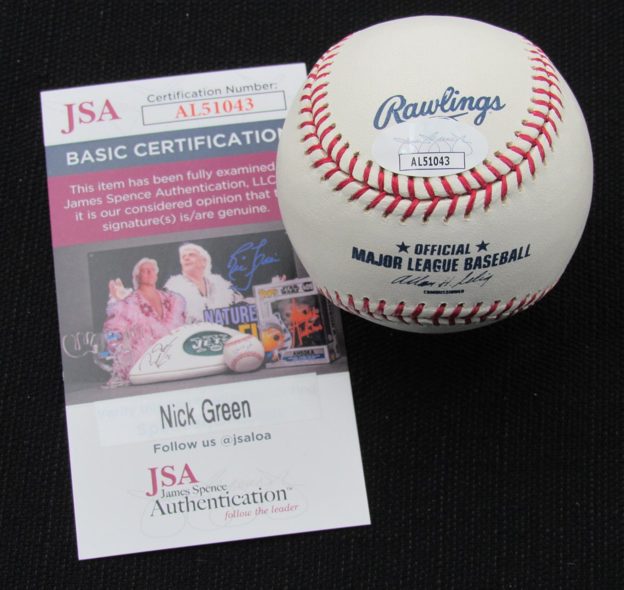 Nick Green Signed/Auto Yankees 100th OML Baseball JSA Inscr 186669