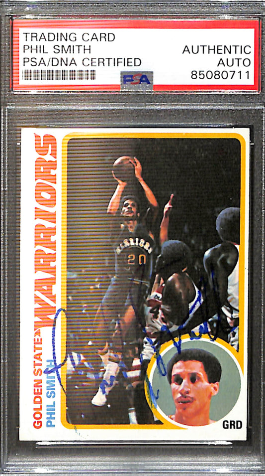 Phil Smith Signed/Auto 1978 Topps Card #33 Warriors PSA/DNA 185414