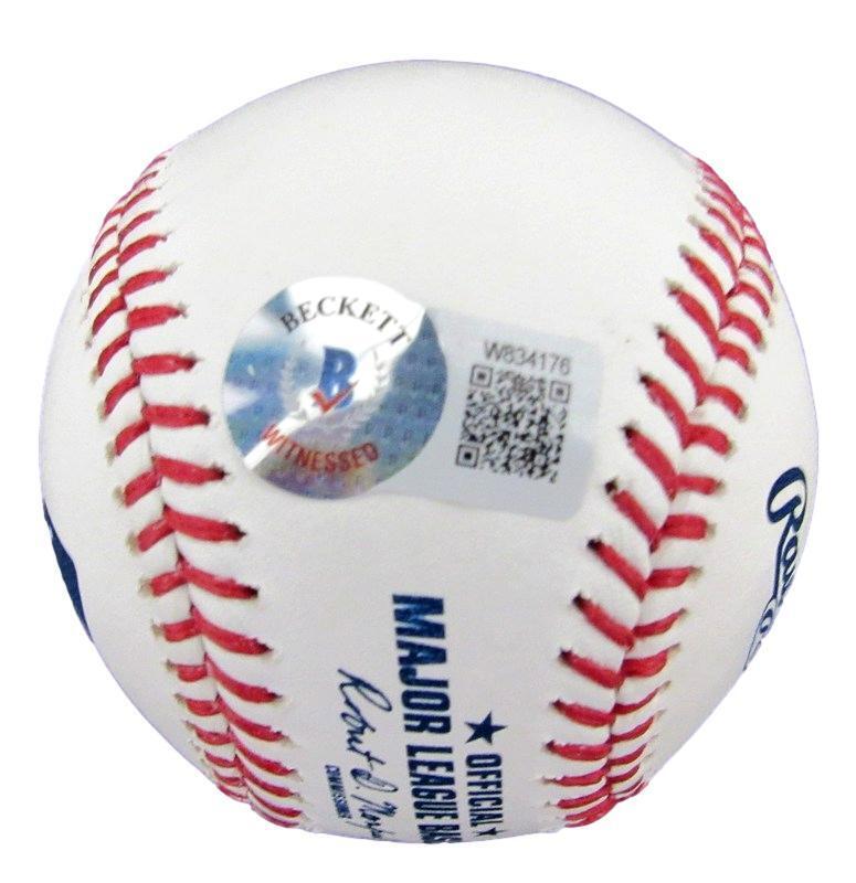 Fred McGriff HOF Autographed/Inscribed OML Baseball Braves Beckett 182152