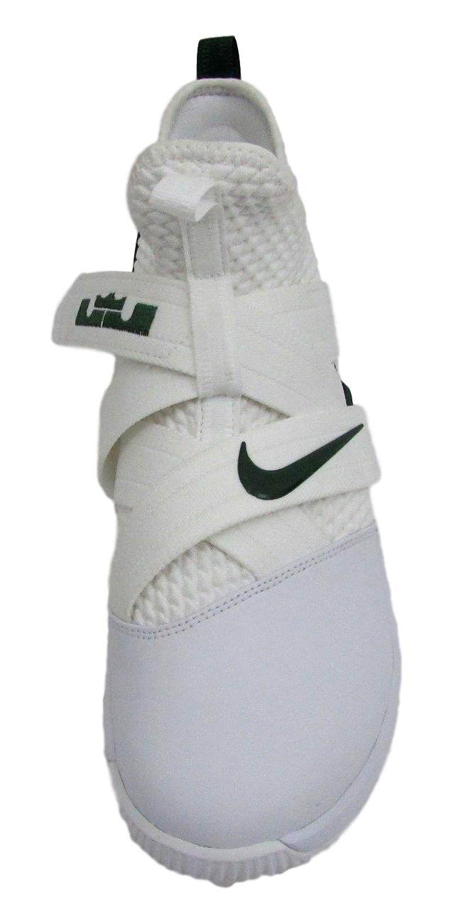 Men's Nike Lebron XII White Green Basketball Shoes AT3872-117 147342