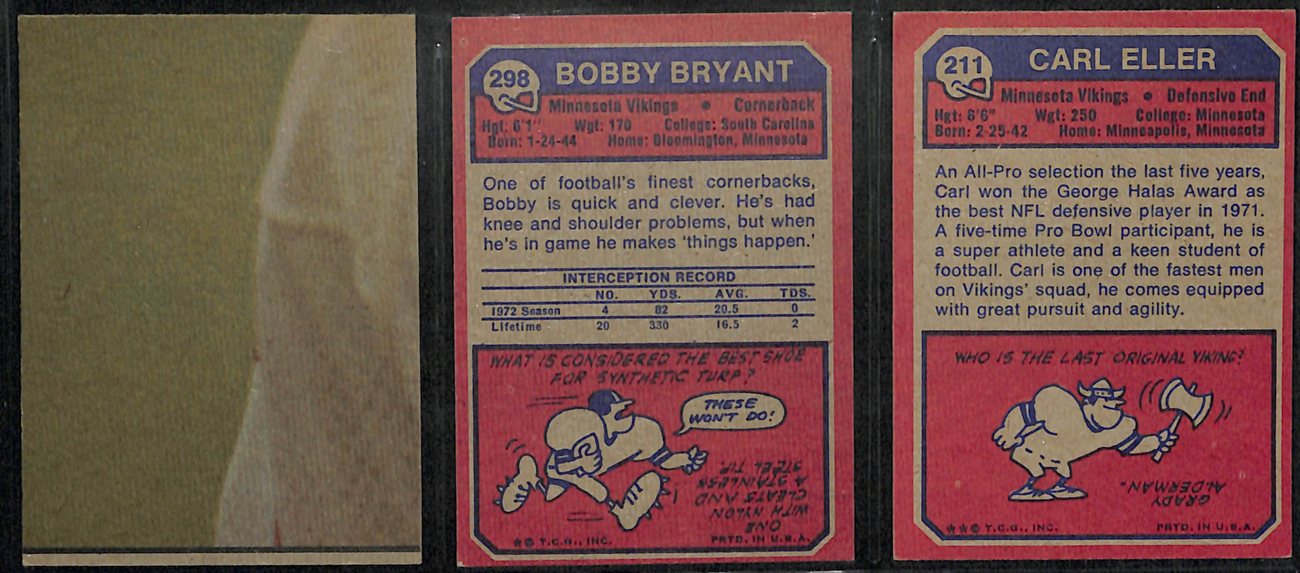 1973 TOPPS Football Minnesota Vikings Complete Team Set 1-21 Cards 189263