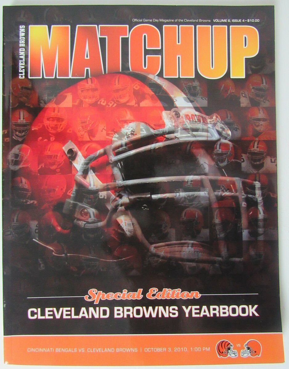 2010 Cleveland Browns Spec. Edition Yearbook/Gameday 10/3/10 vs. Bengals 146163