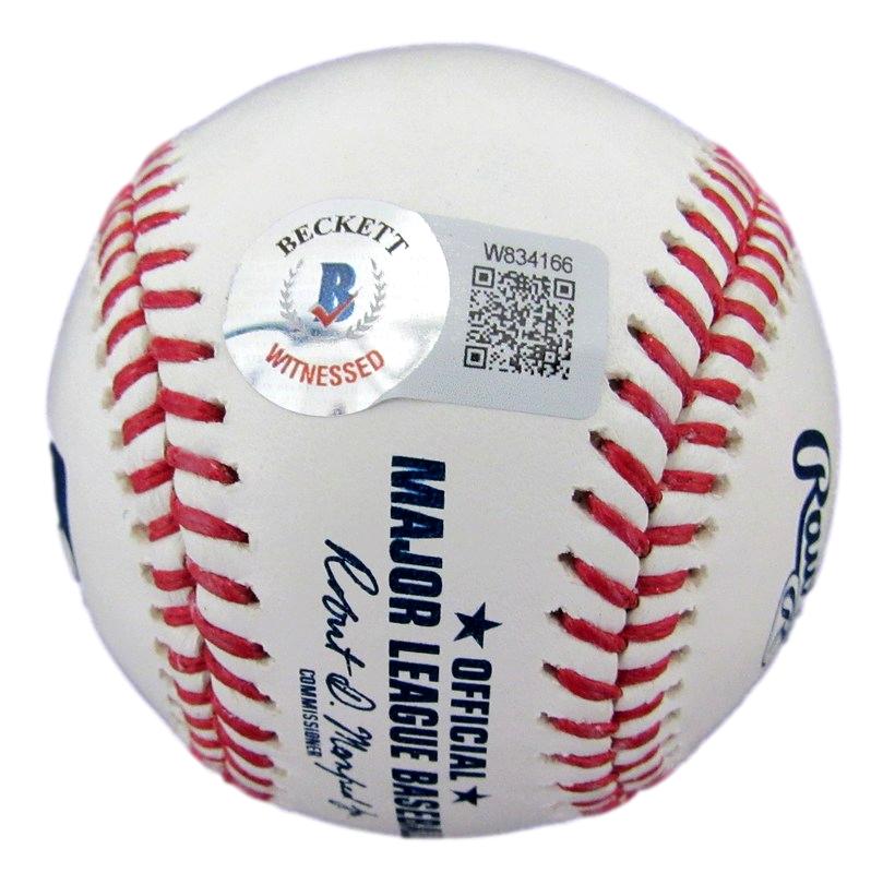 Fred McGriff HOF Autographed/Inscribed OML Baseball Braves Beckett 182159