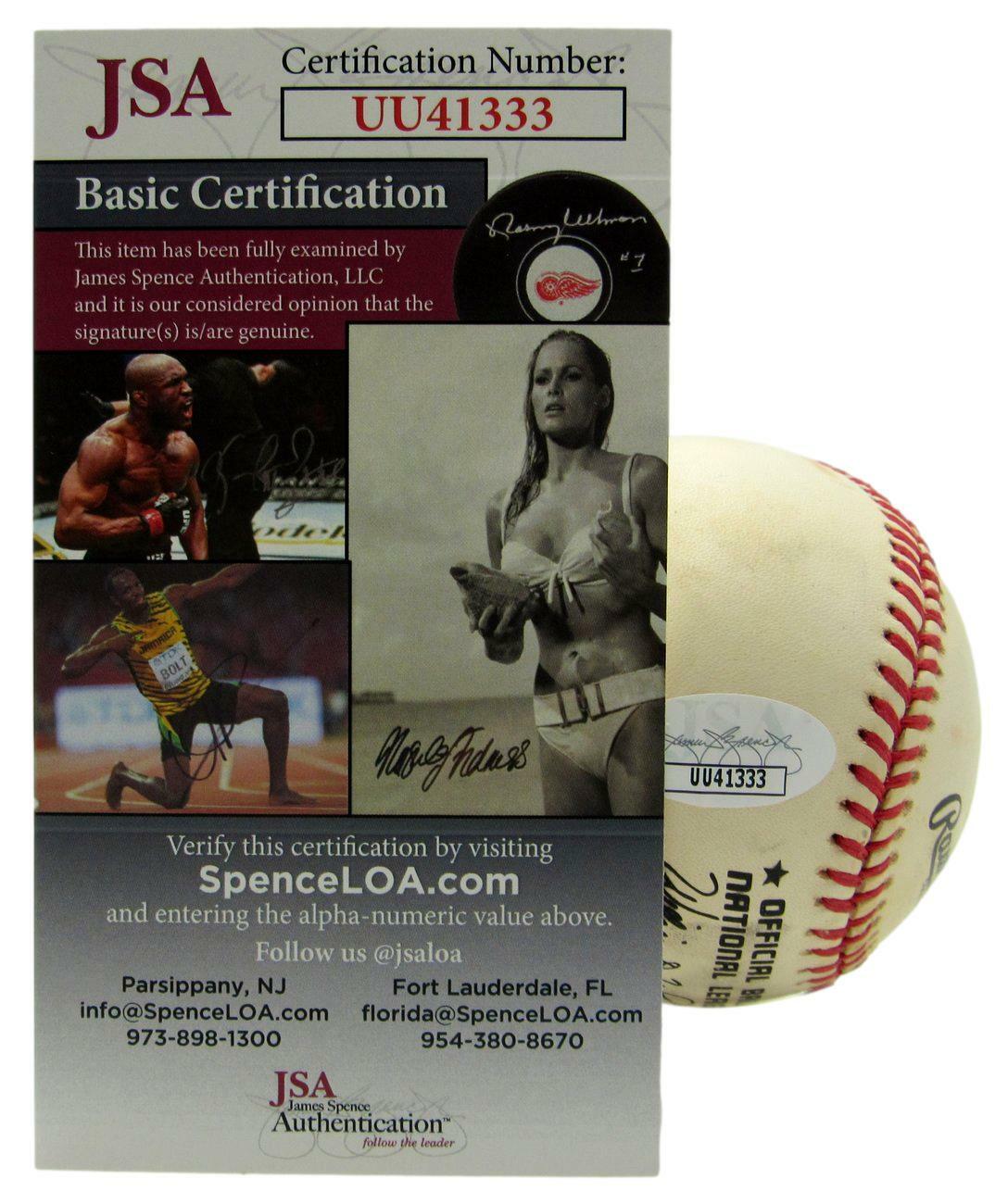 Lou Dials Cleveland Giants Signed/Autographed Rawlings OML Baseball JSA 165337
