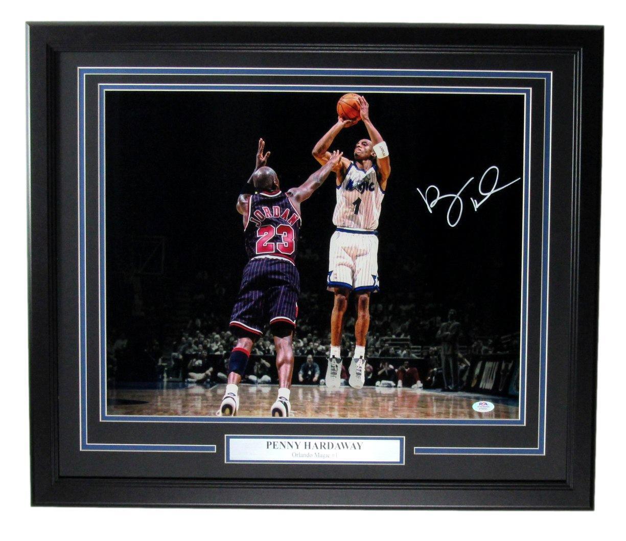 Penny Hardaway Autographed 16x20 Photo Orlando Magic Framed PSA/DNA