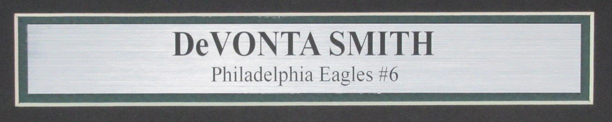 DeVonta Smith Signed/Auto 11x14 Photo Philadelphia Eagles Framed Fanatics 193342