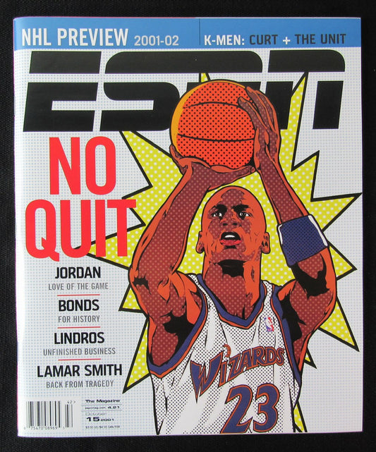 Oct. 15, 2001 ESPN Magazine Newstand NO LABEL Michael Jordan on Cover 187405