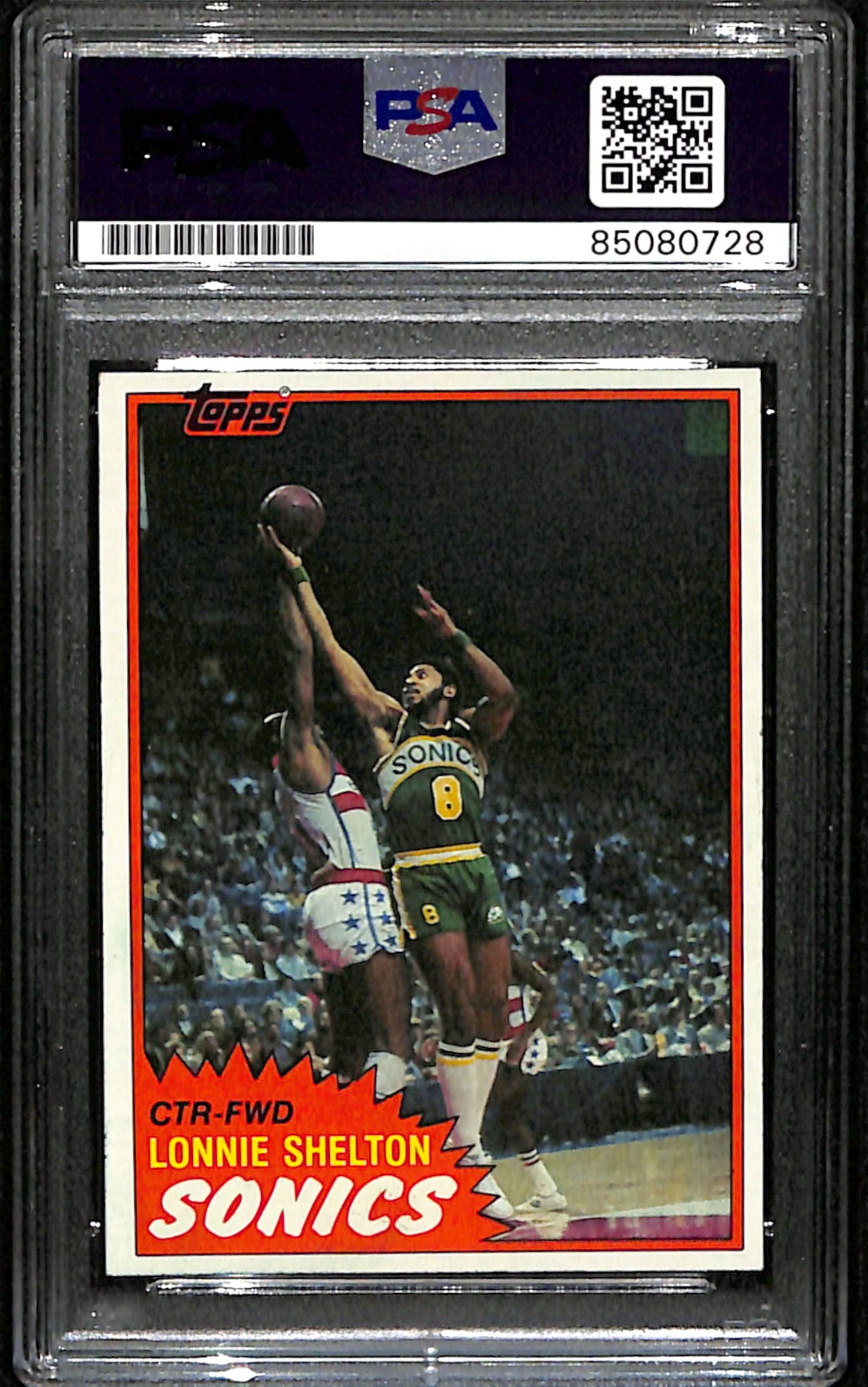Lonnie Shelton Signed 1981 Topps Card #86 San Diego Clippers PSA/DNA 185754