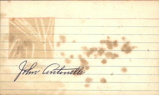 John Antonelli Giants/Braves d.2020 Signed/Autographed 3x5 Index Card 162587