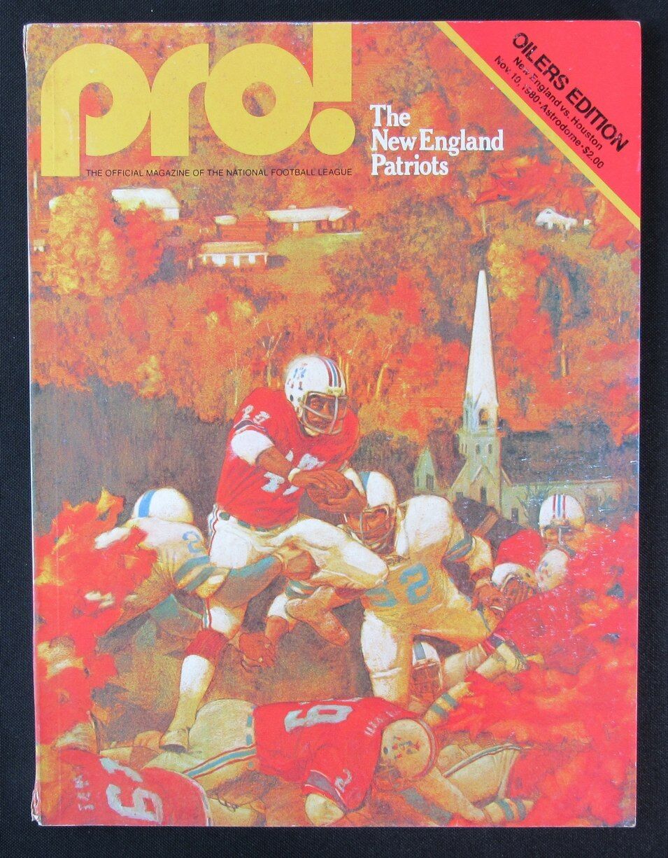 1980 Pro! New England Patriots vs. Houston Oilers Program 11/10