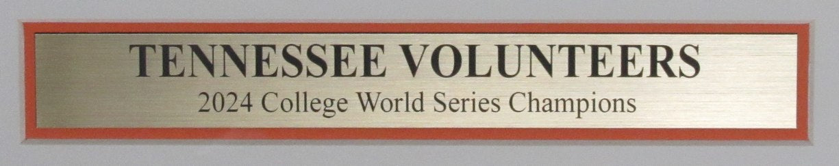 Tennessee Volunteers 2024 World Series Champions Knoxville Sentinel Framed 91301