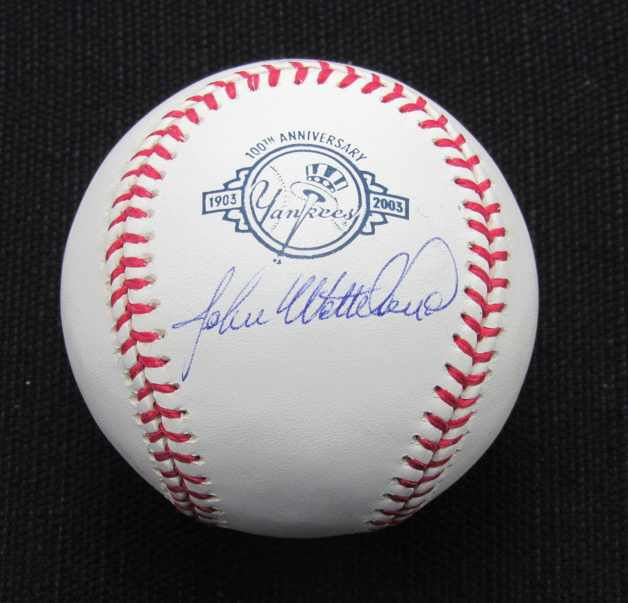 John Wetteland Signed/Auto Yankees 100th OML Baseball MAB 187062