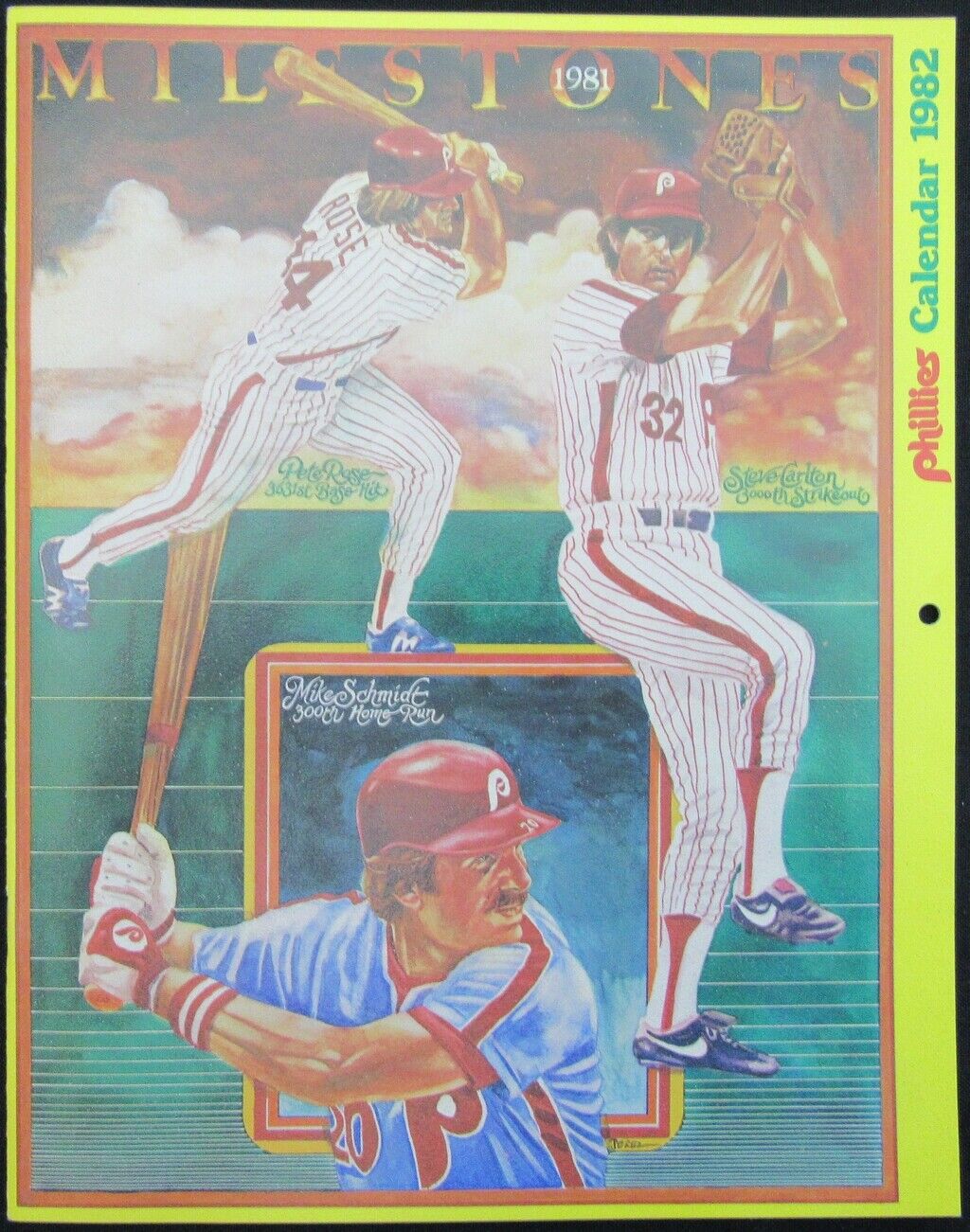 Lot of 6 1980's Philadelphia Phillies Calendars Carlton/Schmidt/Rose 157934