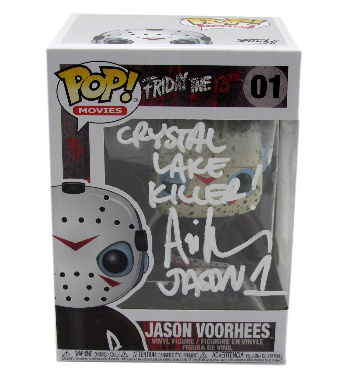Ari Lehman Signed/Insc Funko Pop! #01 "Friday the 13th" Signed White JSA 190718