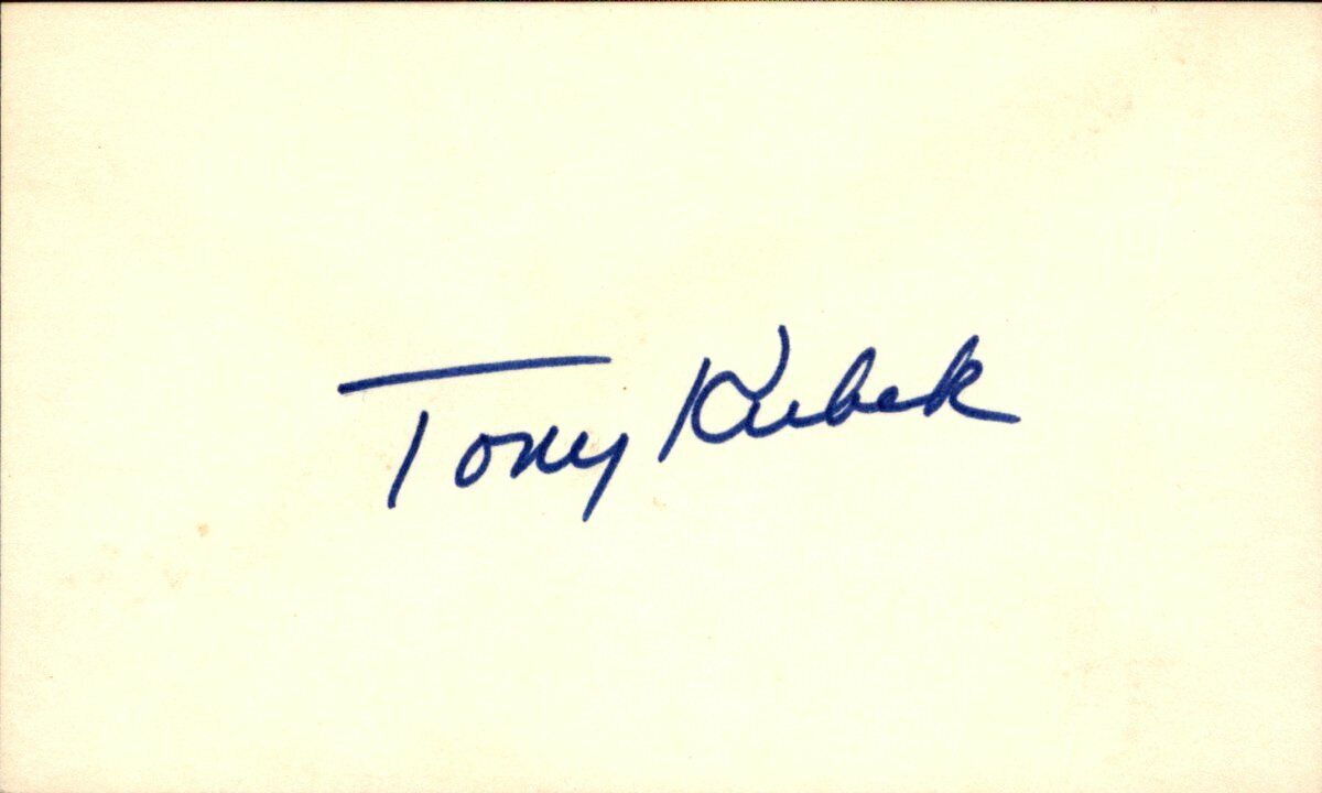 Tony Kubek New York Yankees Signed/Autographed 3x5 Index Card 162458