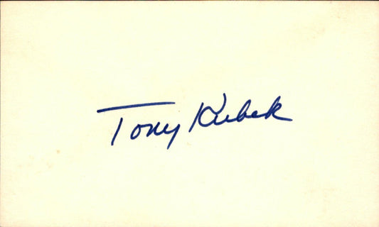 Tony Kubek New York Yankees Signed/Autographed 3x5 Index Card 162458