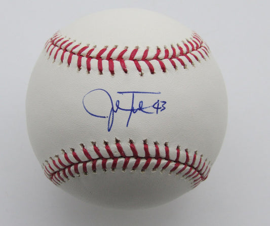 Josh Tomlin Autographed OML Baseball Cleveland Indians 180055
