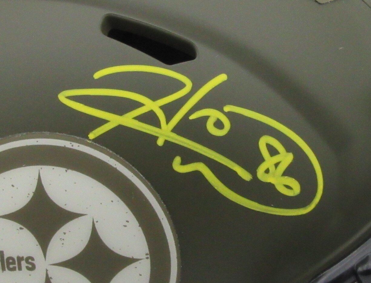 Hines Ward Autographed Salute To Service Mini Helmet Steelers JSA 179780