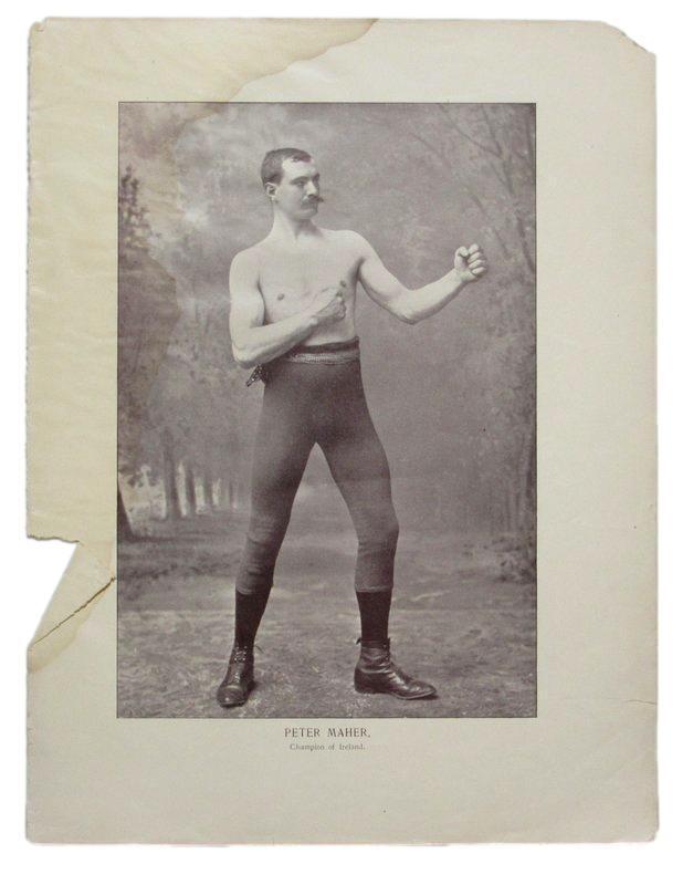 Peter Maher Boxer 1895 Boxing Gladiators 11x15 Supplement Poster.