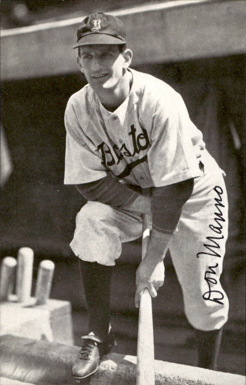 Don Manno Boston Braves d. 1995 Signed/Auto 3x5 Photo 178595