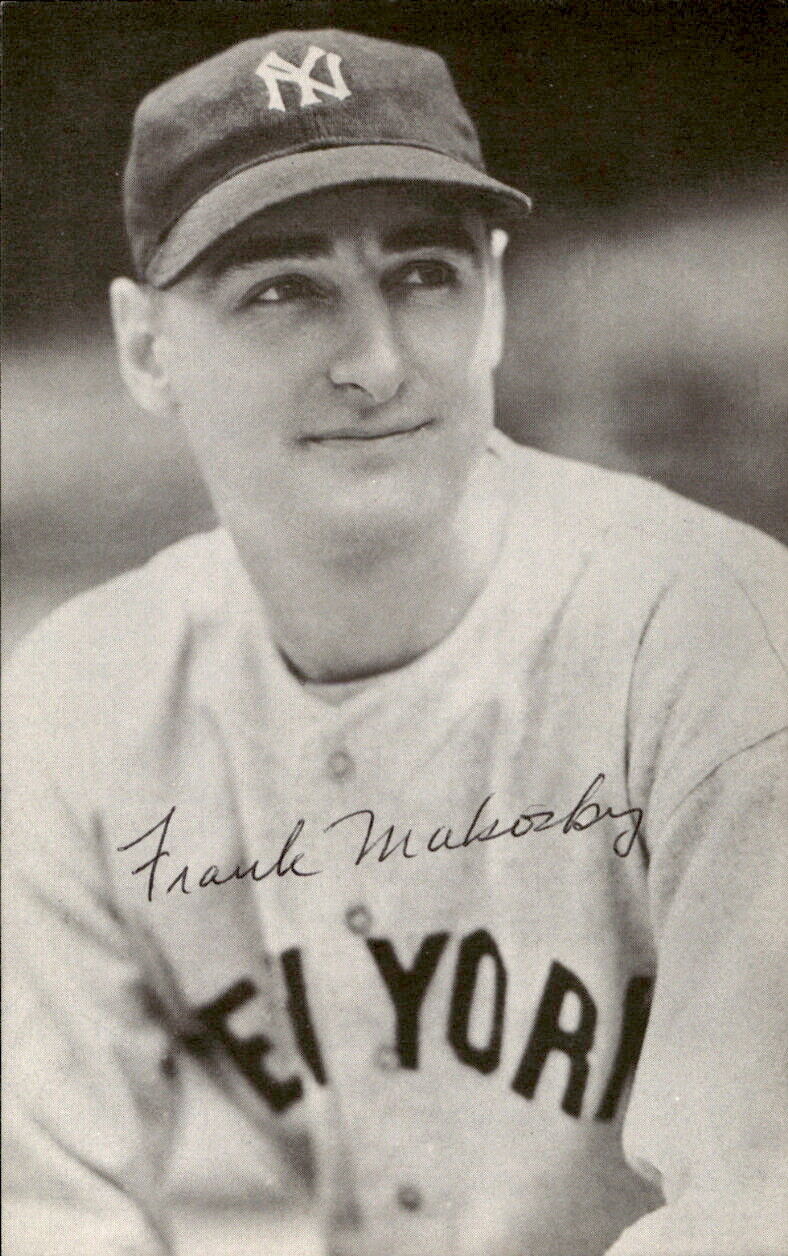 Frank Makosky New York Yankees d. 1987 Signed/Auto 3x5 Photo 178588