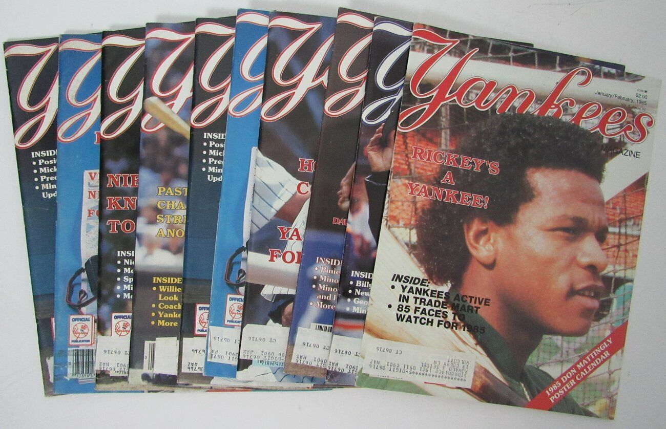 Lot of 10 1985 New York Yankees Magazines R. Henderson/Martin 153173