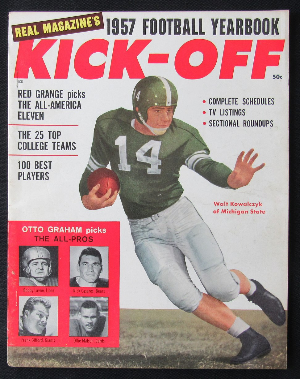 Real Magazine's 1957 Football Yearbook Kick-off Magazine Kowa Iczyk 190394