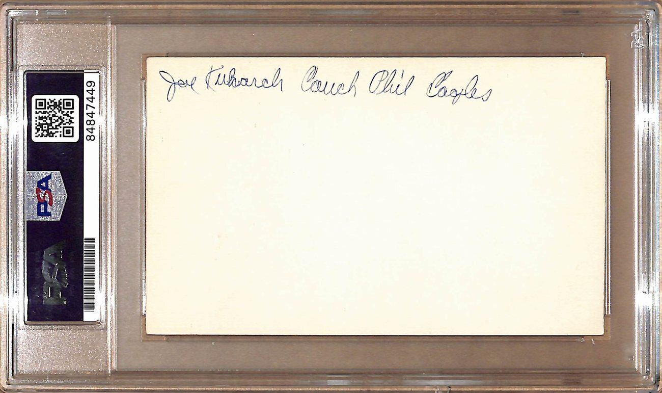 Joe Kuharich Autographed 3x5 Index Card Notre Dame PSA/DNA 179064