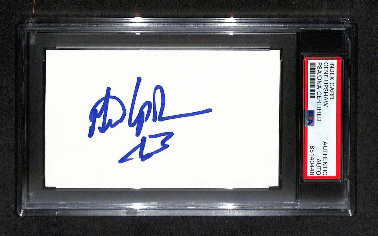 Gene Upshaw  Autographed 3x5 Index Card PSA/DNA 186543