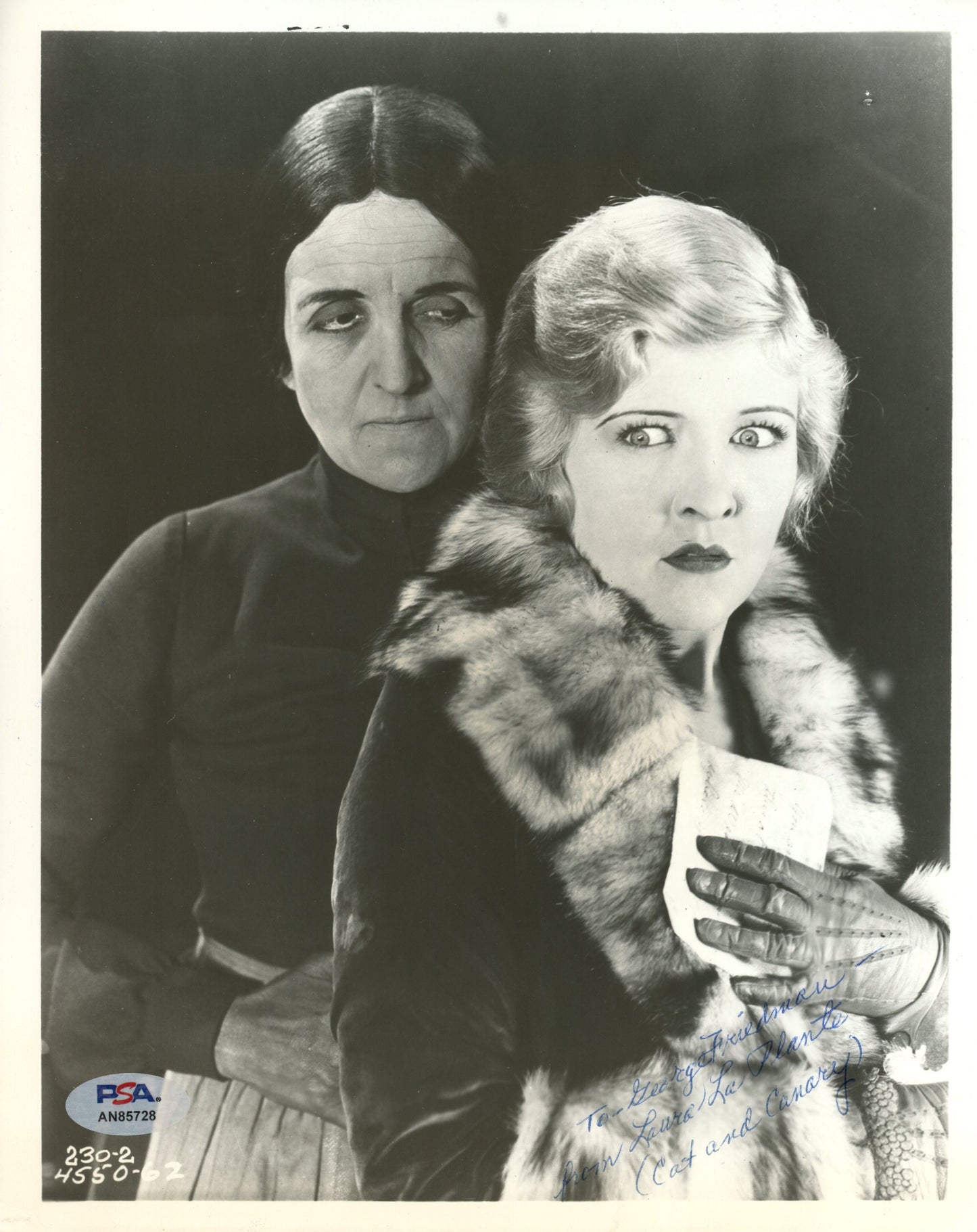 Laura La Plante Signed/Inscribed 8x10 B/W Photo Actress PSA/DNA 192079