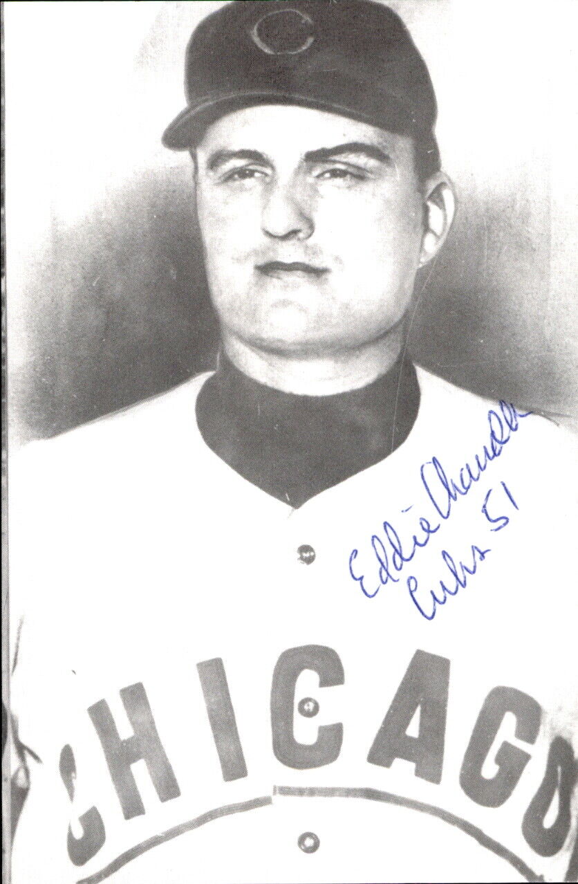 Ed Chandler Chicago Cubs d. 2003 Signed/Autographed 3x5 Photo 178123