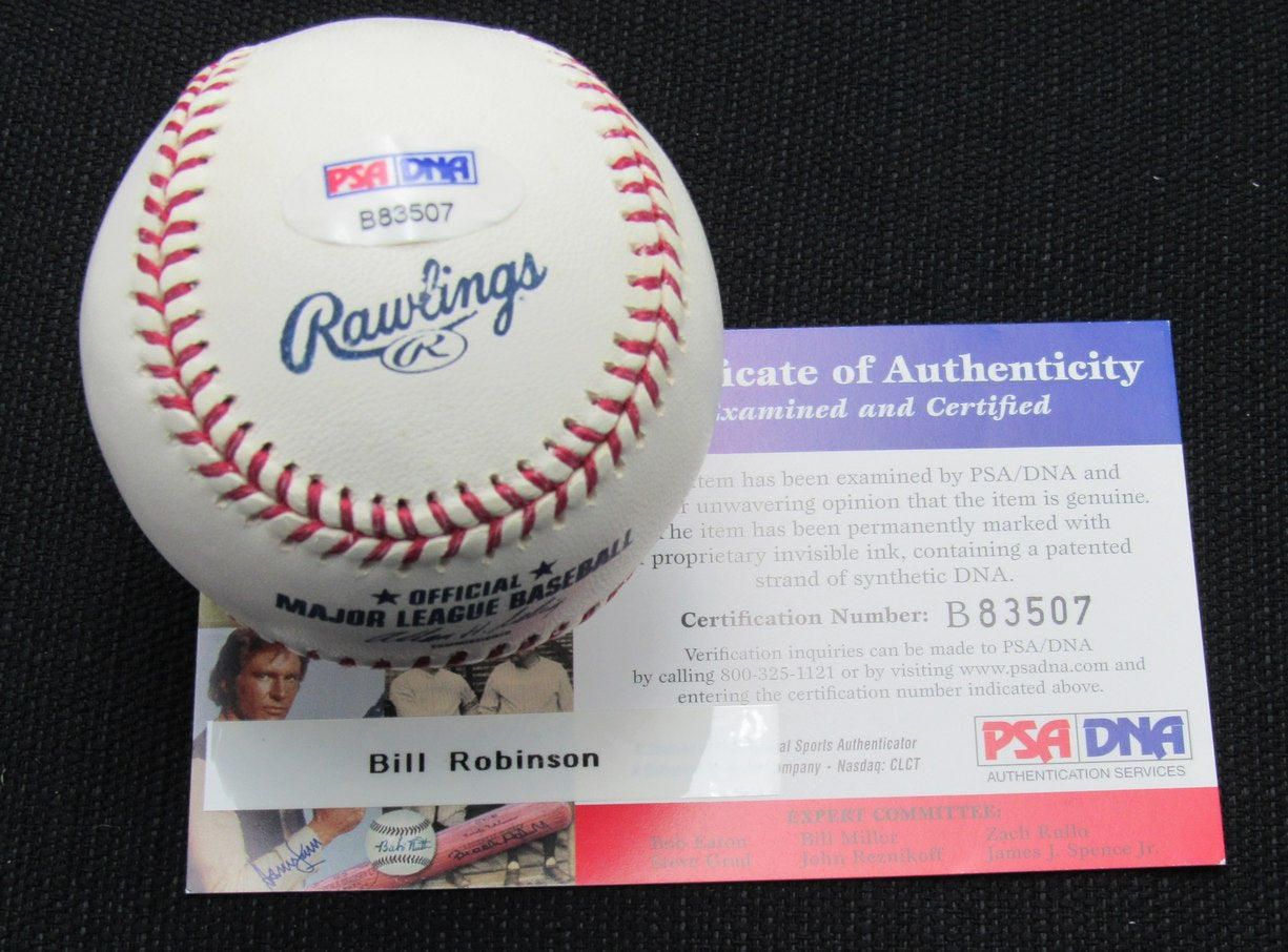 Bill Robinson Signed/Auto Yankees 100th OML Baseball PSA/DNA 186988