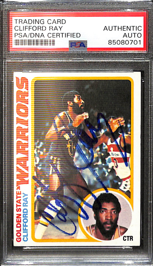 Clifford Ray Signed/Auto 1978 Topps Card #33 Warriors PSA/DNA 185416