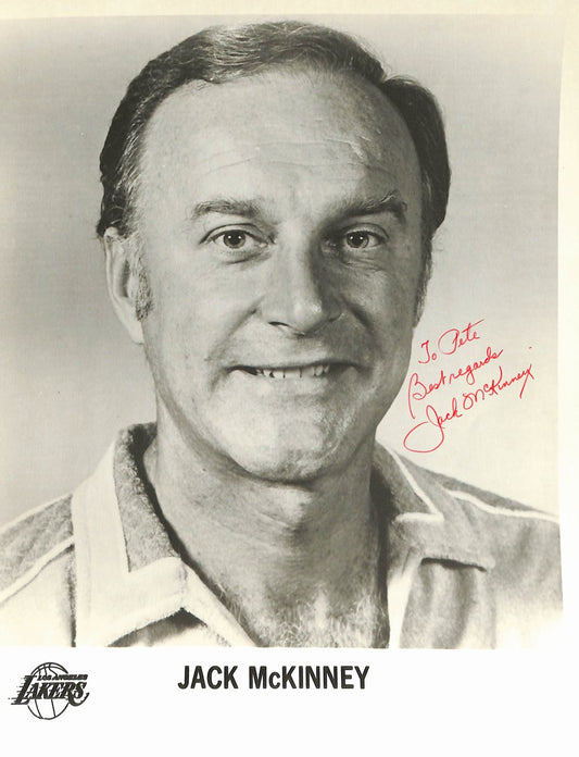 Jack McKinney LA Lakers Vintage Team Issued Signed/Inscribed 8x10 Photo 189150