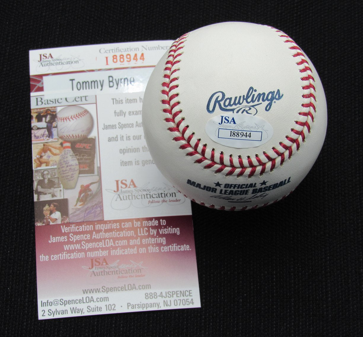 Tommy Byrne Signed/Auto Yankees 100th OML Baseball JSA 186709
