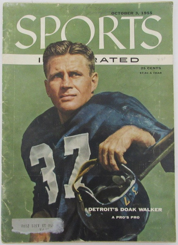 October 3, 1955 Sports Illustrated Magazine Doak Walker HOF Detroit Lions 183098