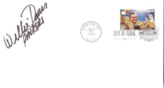 Willie Davis HOF Signed 1997 FDC First Day Cover Green Bay Packers 151506