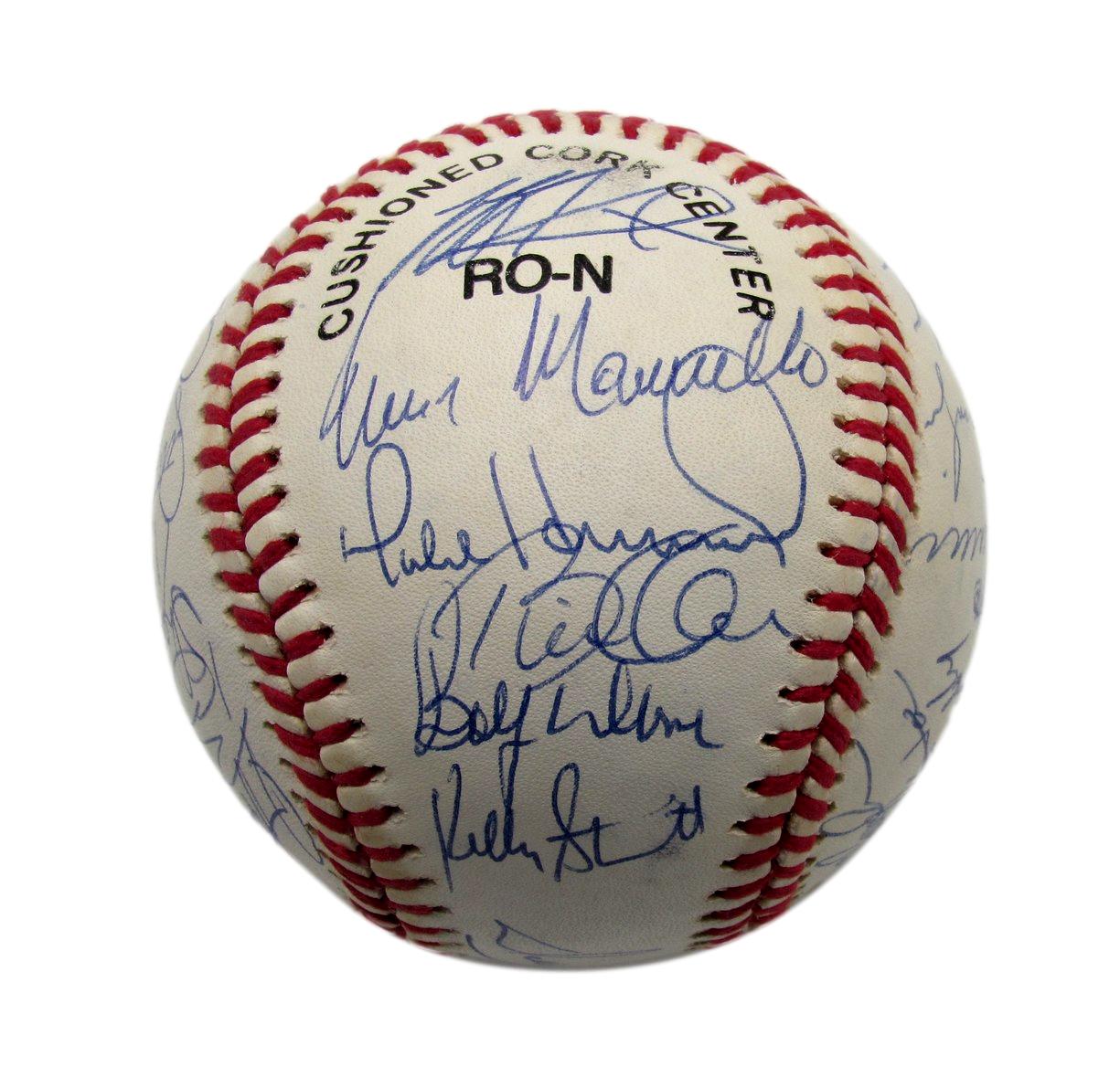 1994 Mets Team Signed by 32 Players ONL Baseball Saberhagen Green 187268
